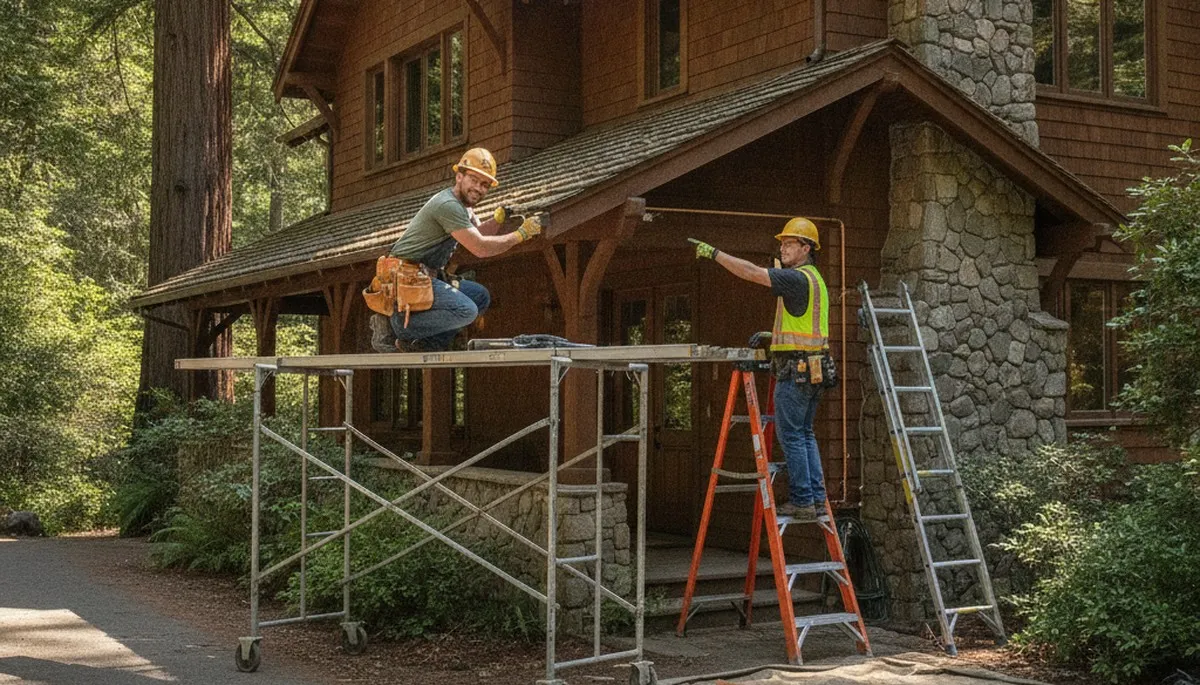 San Jose, CA plumbing repair team fixing a residential pipe leak with professional tools
